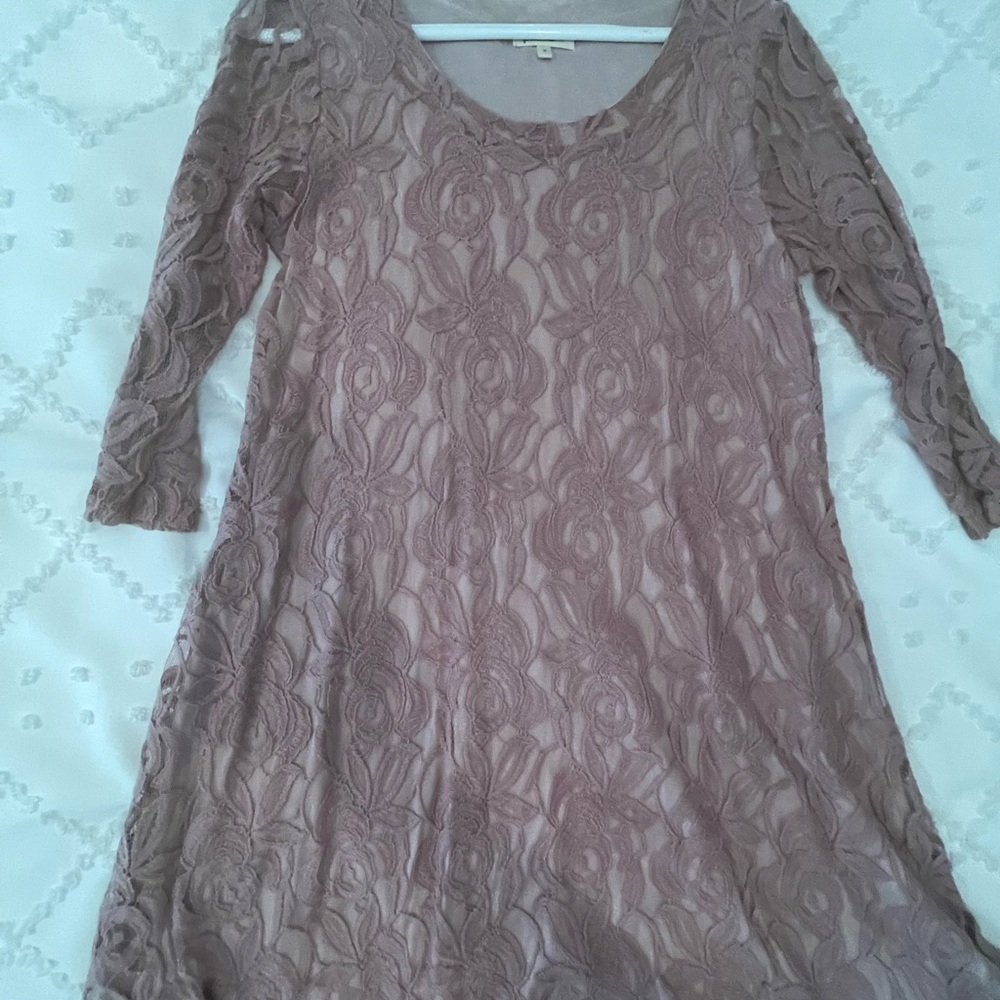 Ella Purple A-line Dolman Sleeve Dress